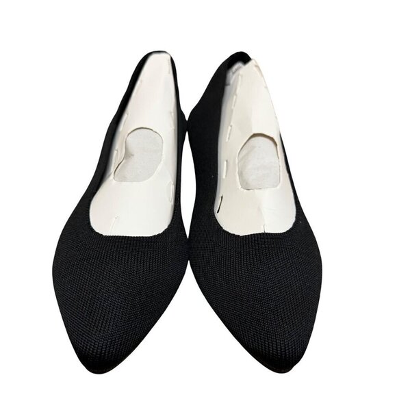 Mia Womens Black Textured Pointed Toe Flats Size 6 - Picture 1 of 6